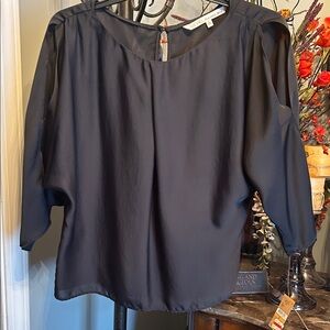 NEW RACHEL Rachel Roy Black Blouse